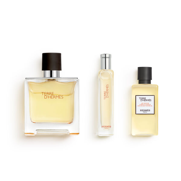 Hermès Terre D'Hermès Parfum 75 ml + Parfum 15 ml + Gel douche 40 ml Homme