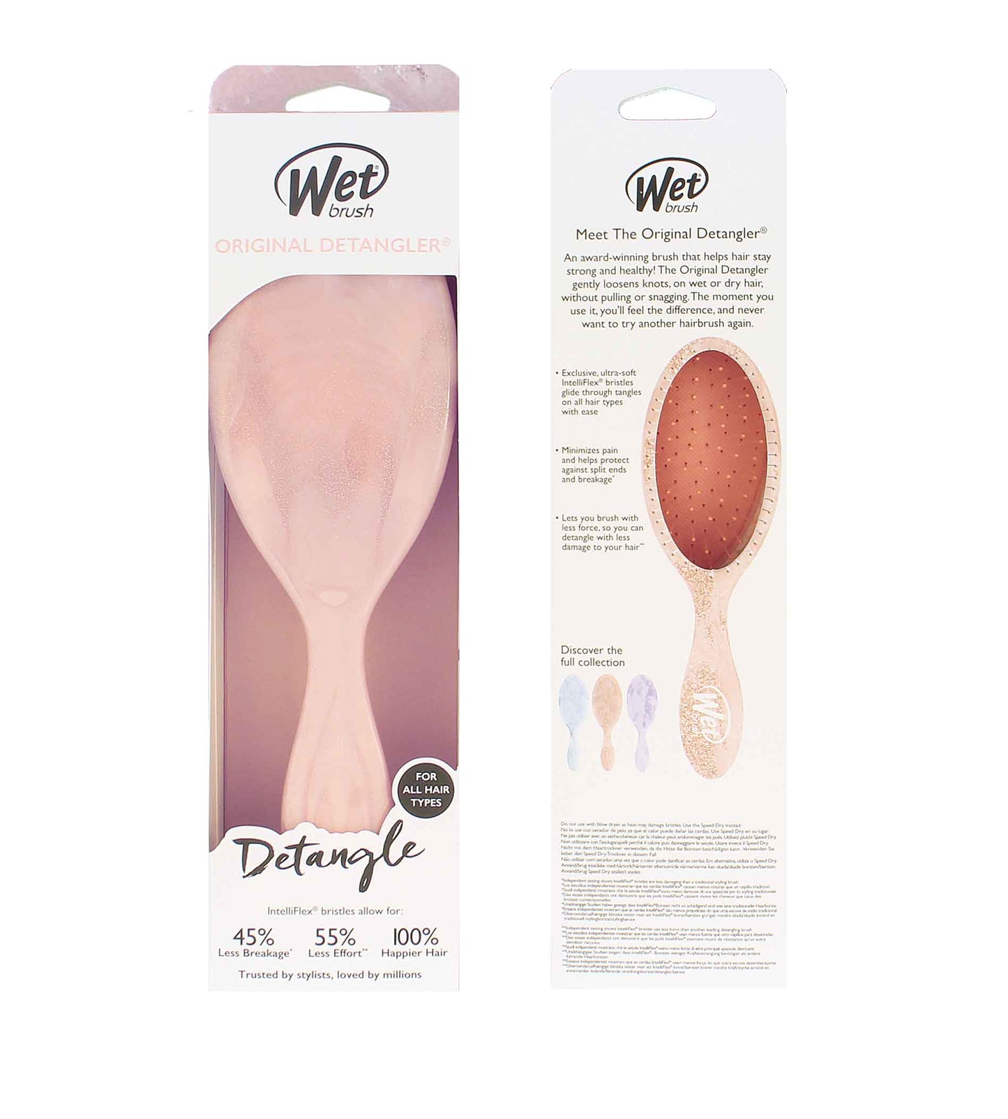 Wet Brush Original Detangler Glitter Waves Coral
