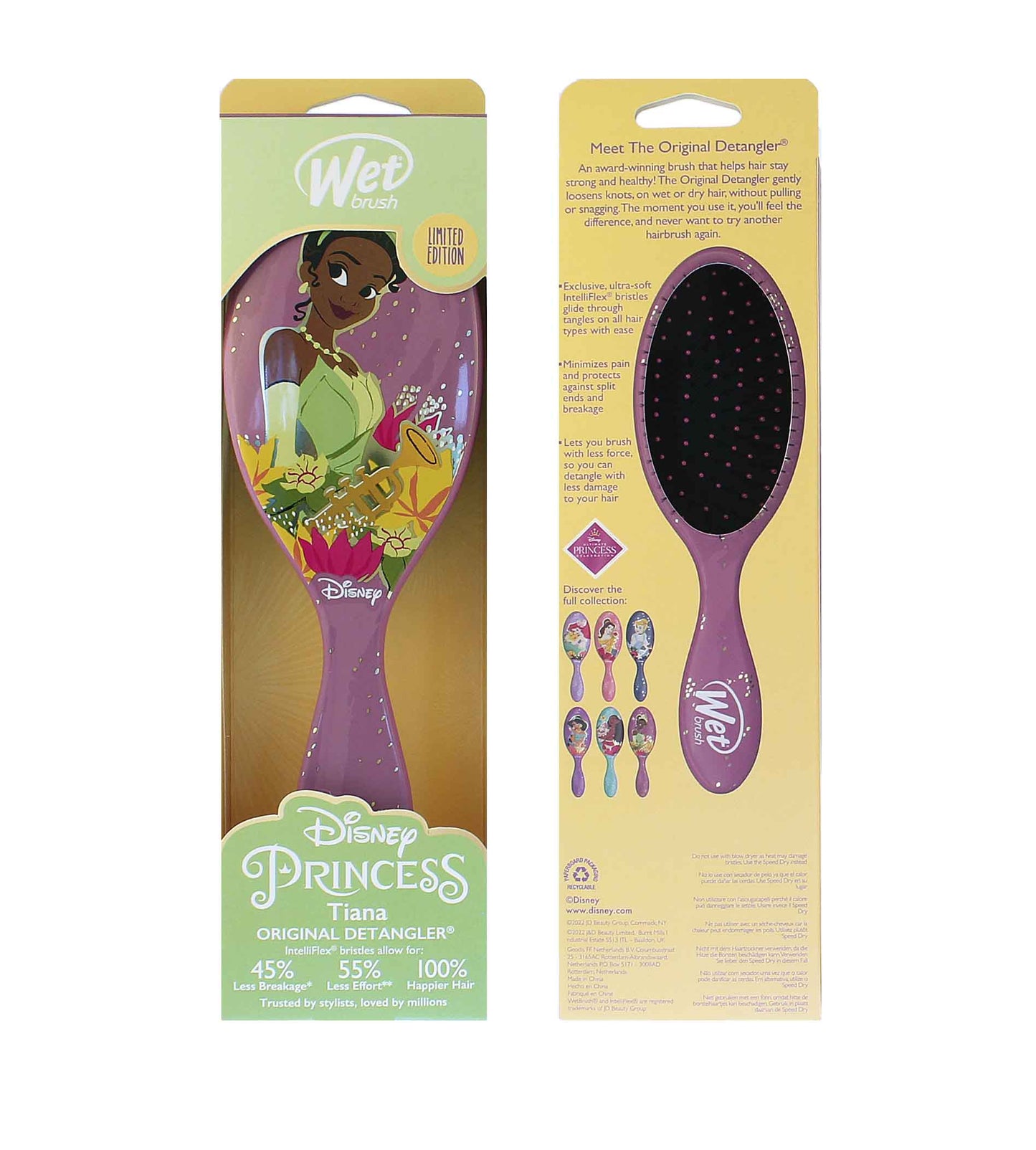 Wet Brush Original Detangler Disney Princess kartáč na vlasy Tiana
